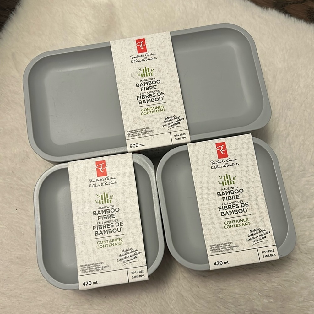 Bamboo fibre containers